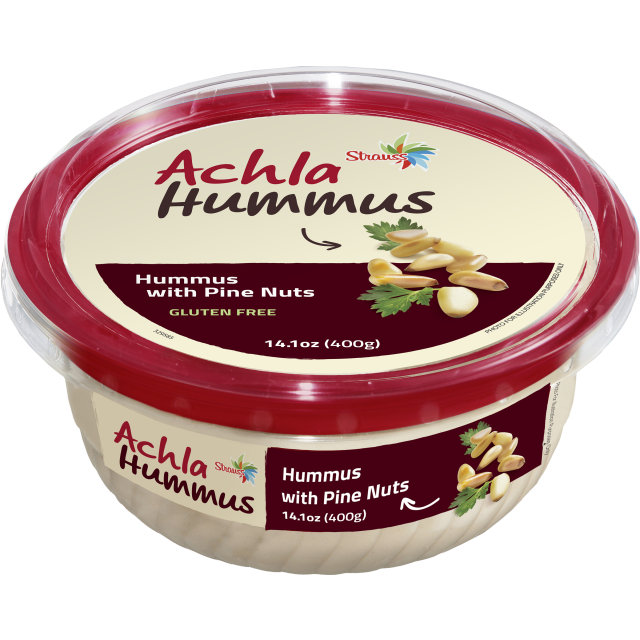Achla Strauss Hummus With Pine Nuts 14.1 Oz