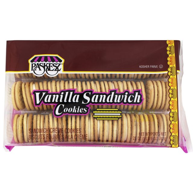 Paskesz Vanilla Sandwich Cookies 25 Oz