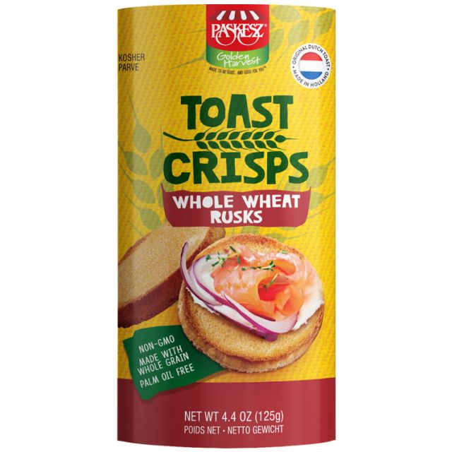 Paskesz Toast Crisps Whole Wheat 4.4 Oz