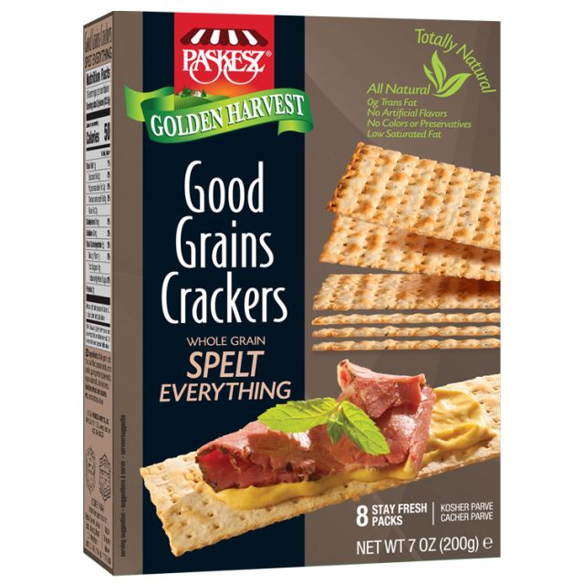 Paskesz Good Grains Crackers Spelt Everything 7 Oz