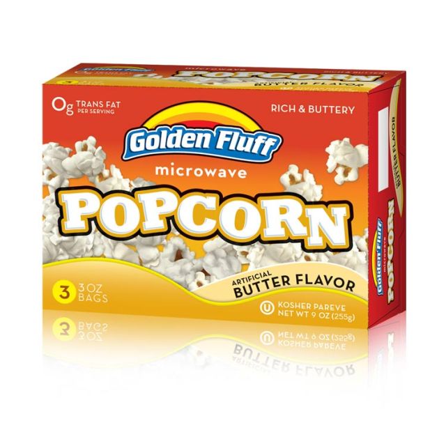 Golden Fluff Microwave Popcorn Butter 9 Oz