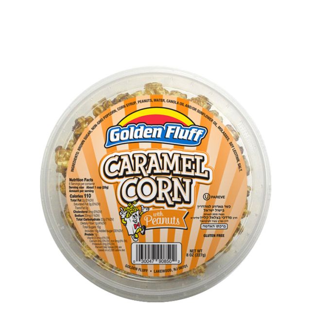 Golden Fluff Caramel Popcorn With Peanuts 8 Oz
