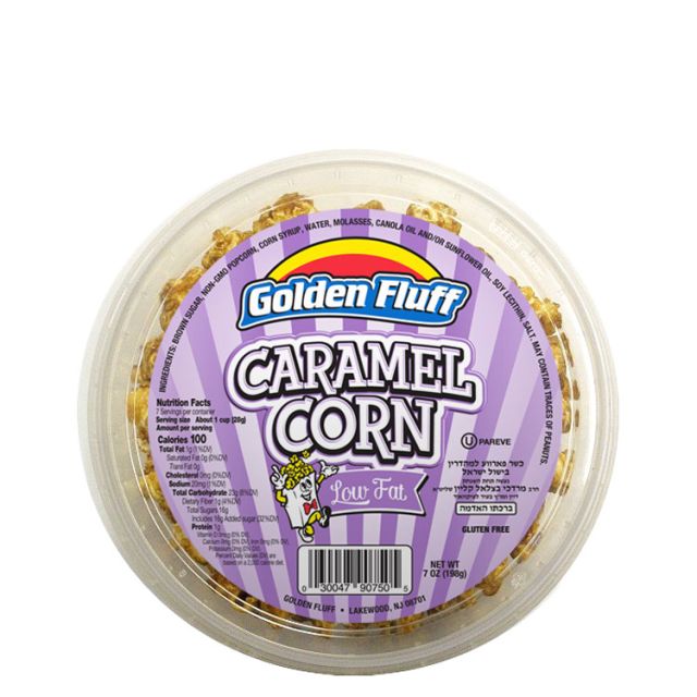 Golden Fluff Caramel Popcorn Low Fat 7 Oz