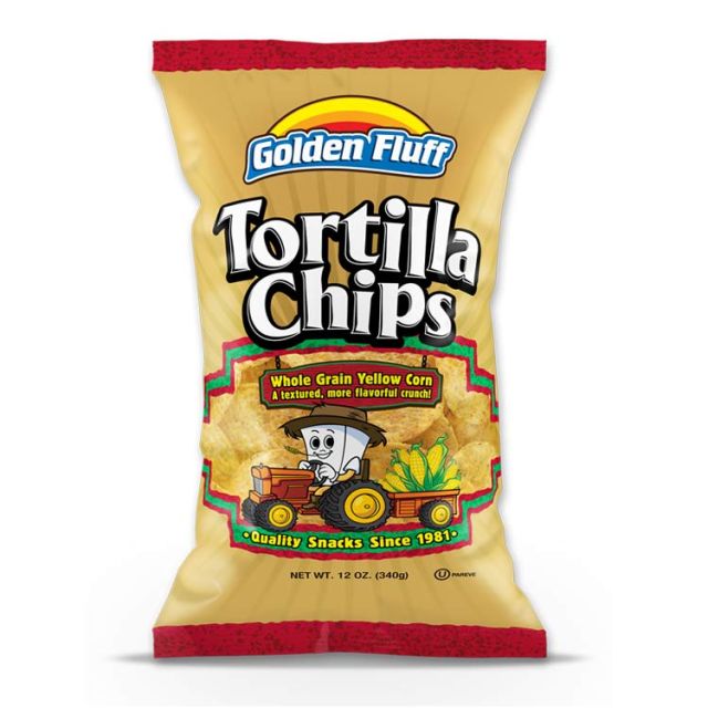 Golden Fluff Large Tortilla Chips 12 Oz