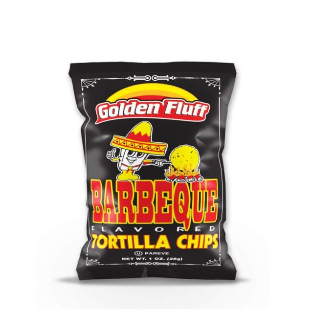 Golden Fluff Small Tortilla Chips Bbq 1 Oz
