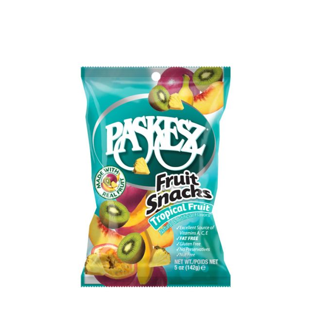 Paskesz Fruit Snacks Tropical Peg Bag 5 Oz