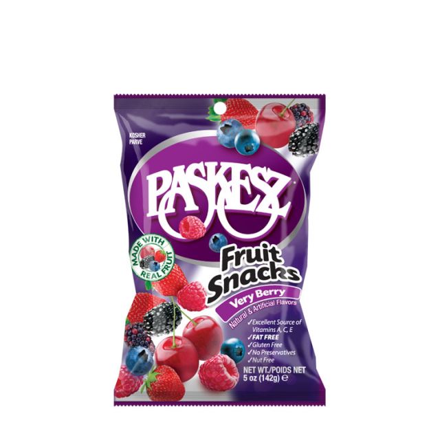 Paskesz Fruit Snacks Very Berry Peg Bag 5 Oz