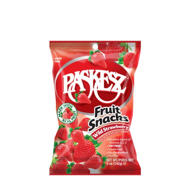 Paskesz Fruit Snacks Wild Strawberry Peg Bag 5 Oz