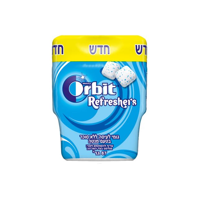 Orbit Refreshers Peppermint Gum Jar 2.34 Oz