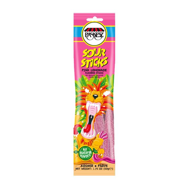 Paskesz Sour Sticks Pink Lemonade 1.75 Oz