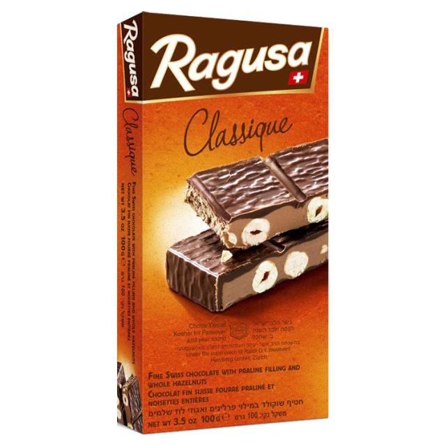 Ragusa Classique Chocolate filled with praline and whole hazelnuts 3.5 Oz