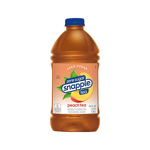 Snapple Zero Sugar Peach Tea Soft Drink - 64 fl Oz
