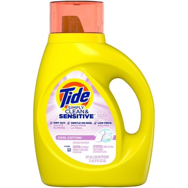 Tide Simply Clean & Sensitive Liquid Detergent,Cool Cotton  31 oz