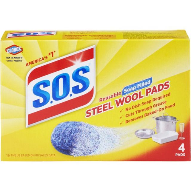Clorox S.O.S Steel Wool Soap Pads 4-Pads