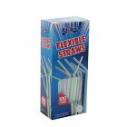 Kitchen Selection Flexible Straws White 100 Ct