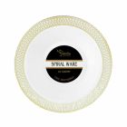 Spiral 12 oz Bowls  White & Gold  10 Ct