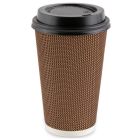 Best Bev 16 Oz Ripple Cups Brown Combo (12 Count)