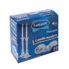 Fantastic Silver Candle Holders - 50 Count