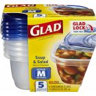 Glad Food Storage Containers  Tall Entrée Container - 42 Oz 3 Ct