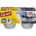 Glad Food Storage Containers  Mini Round Containers  4 Oz - 8 Ct