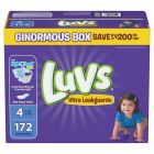 Luvs Baby Diapers Size 4 (10-17 Kg) 172 Ct