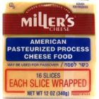 Miller's American Yellow Sliced cheese 12 Oz