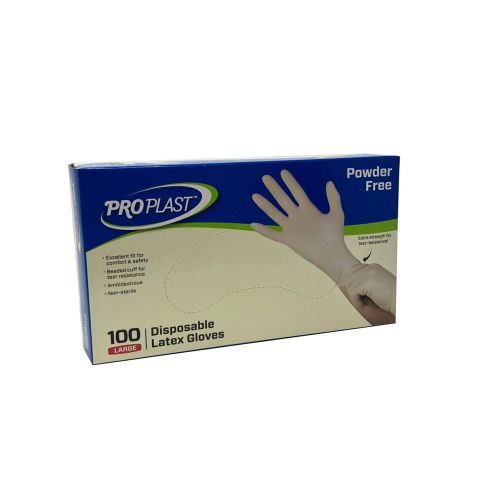Pro Plast Latex Gloves  Large 100 Ct
